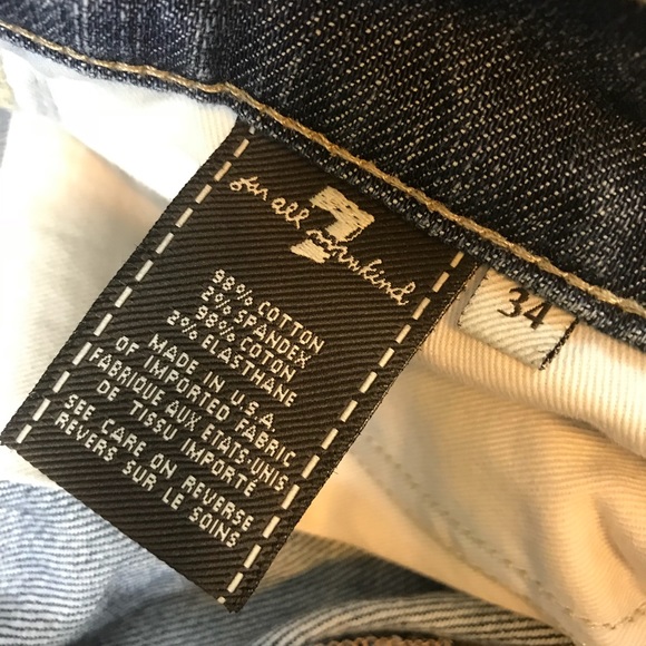 7FAM Standard Fit Distressed Jeans 34x30 Rinsed F - Picture 3 of 5